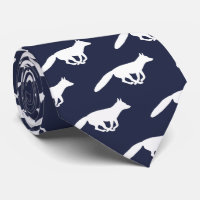 Motif des silhouettes de Fox coule blanc et bleu