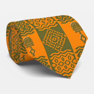 Cravate motif d'ethnie africaine