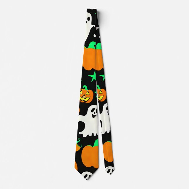 Cravate Motif d'Halloween (Devant)