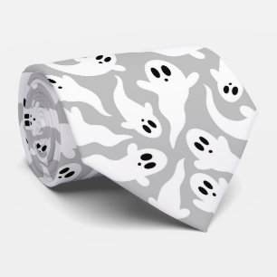 Cravate Motif d'Halloween gris mou