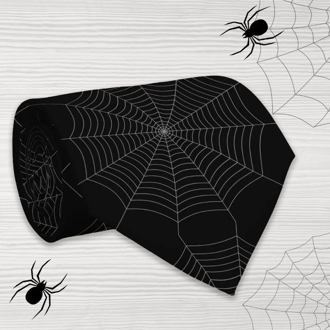 Cravate Motif d'Halloween gris noir (Créateur téléchargé)