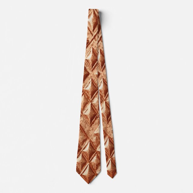 Cravate Motif diamant bronze (Devant)