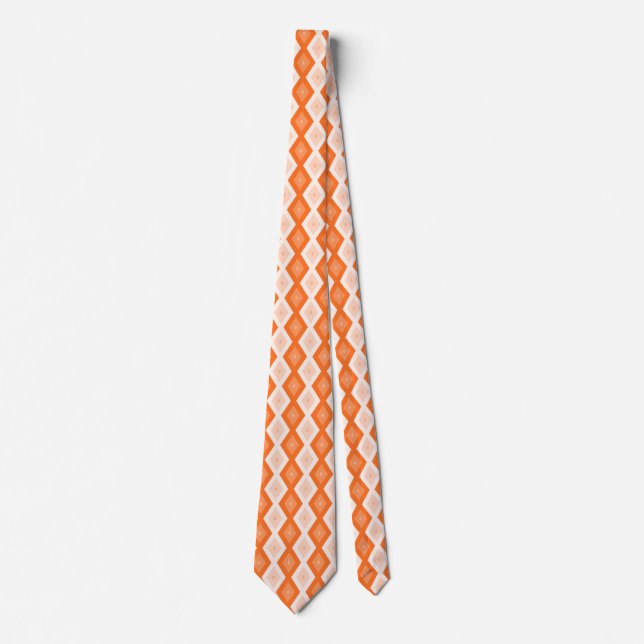 Cravate Motif diamant orange (Devant)