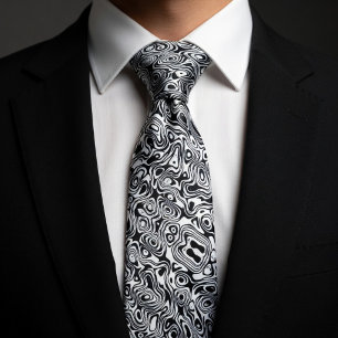 Cravate Motif d'Illusion d'Optique