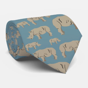 Cravate Motif d'illustration Rhinoceros Rhino