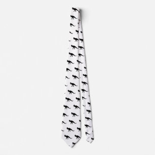 Cravate Motif Dinosaur noir