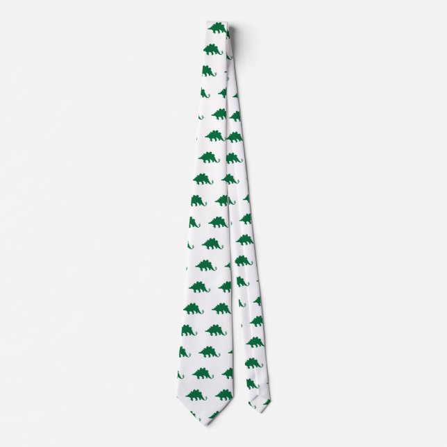 Cravate Motif Dinosaur Vert (Devant)