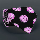 Cravate Motif Disco Ball Rose moderne violet noir<br><div class="desc">Danse,  danse ! Conception de mirrorball disco à feuillage persistant pour chaque reine dansante. Illustration de boule Disco motif décor esthétique maison rose,  produits de fête et cadeaux.</div>