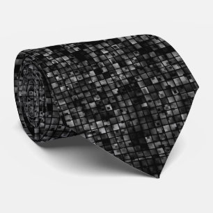 Cravate Motif disco classique noir blanc