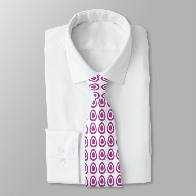 Cravate Motif d'œufs de Pâques violets   (Attaché)