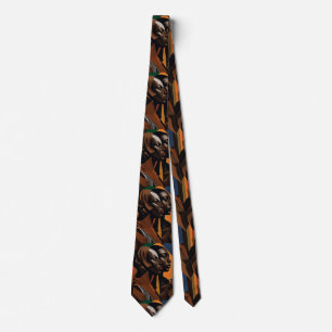 Cravate motif d'œuvre d'art africain