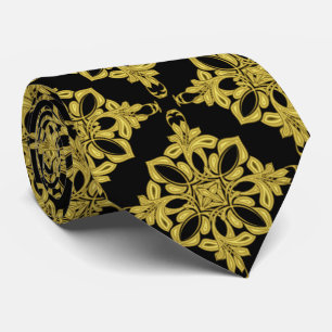 Cravate Motif d'or Black et Faux pour hommes