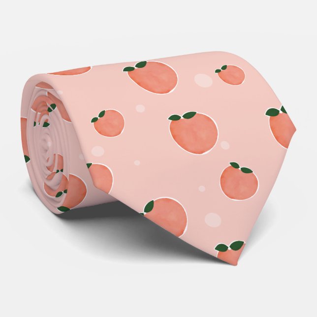 Cravate Motif douce pêche d'été (Roulé)