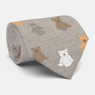 Cravate Motif d'ours mou