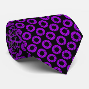 Cravate Motif d'ouverture - violet sur noir