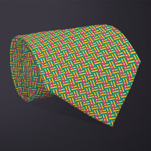 Cravate Motif Drapeau du Togo Patchwork