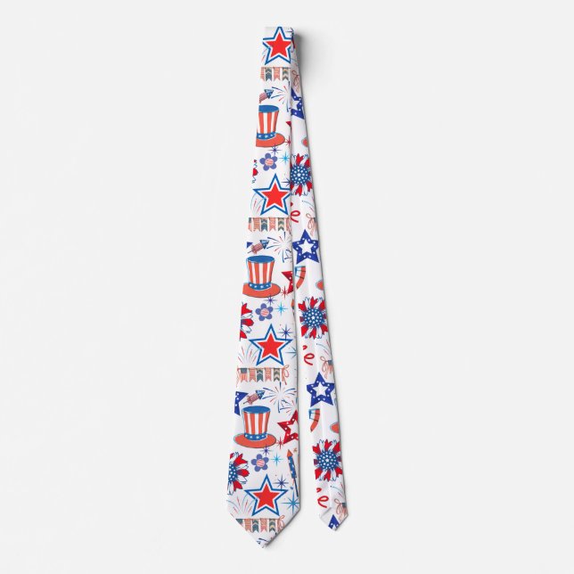Cravate motif du 4 juillet 01x4 (Devant)