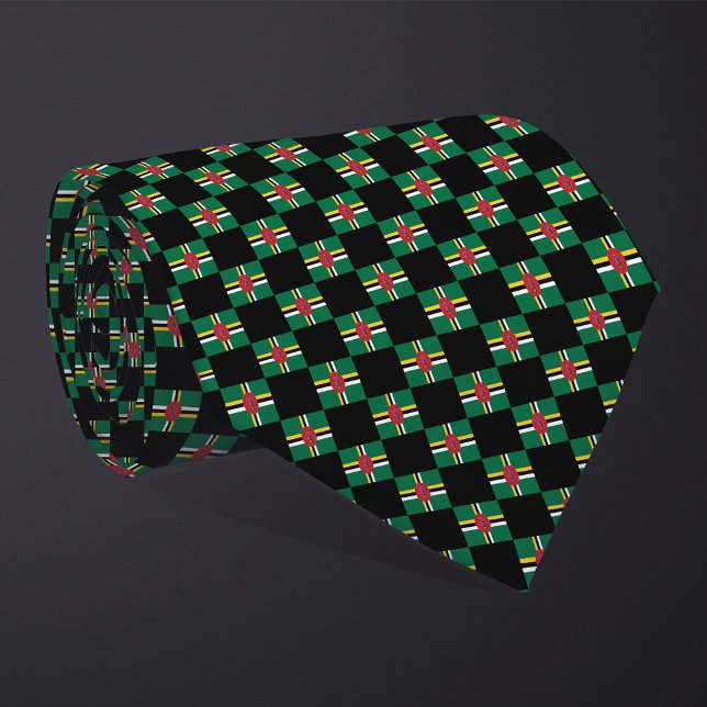 Cravate motif du drapeau À damiers Dominique (Créateur téléchargé)