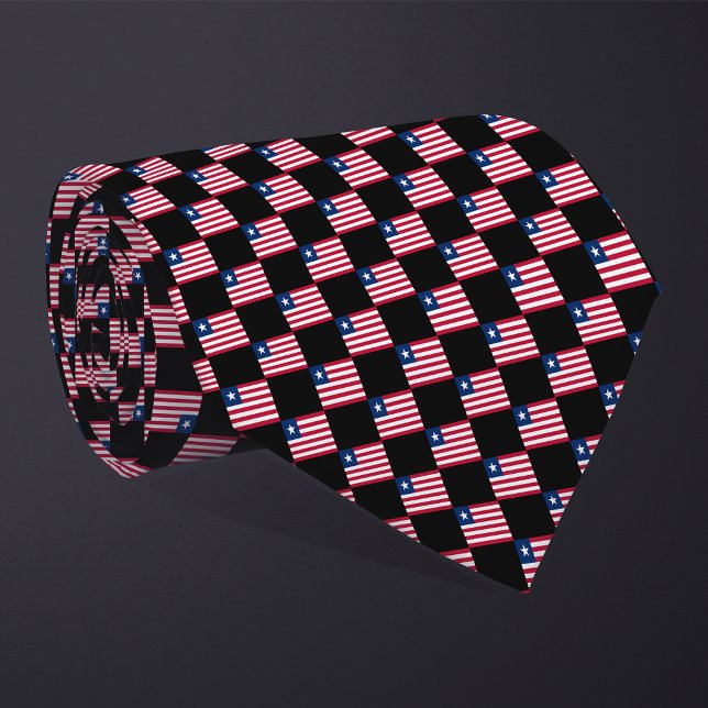 Cravate motif du drapeau À damiers Liberia (Créateur téléchargé)