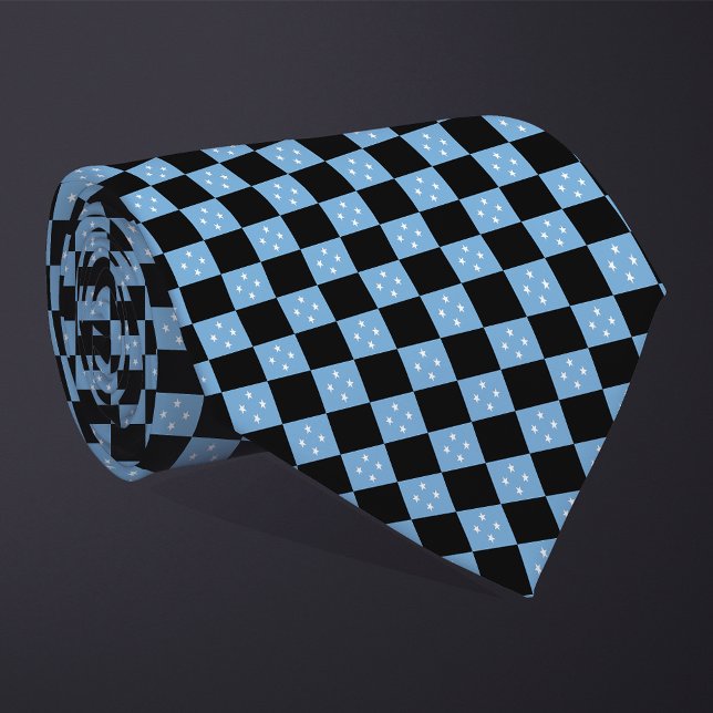 Cravate motif du drapeau À damiers Micronésie (Créateur téléchargé)