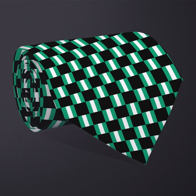Cravate motif du drapeau À damiers Nigeria (Créateur téléchargé)