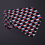 Cravate motif du drapeau À damiers Russie<br><div class="desc">à damiers Motif du drapeau russe Necktie présente un motif distinctif noir et une interprétation carrée du drapeau de la nation qui est à la fois à la mode et patriotique. Un cadeau idéal pour commémorer les fêtes nationales ou célébrer ses ancêtres.</div>
