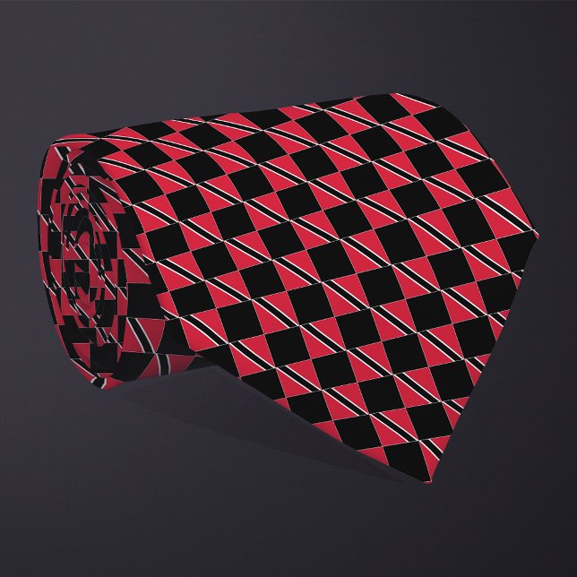 Cravate motif du drapeau À damiers Trinité-et-Tobago (Créateur téléchargé)