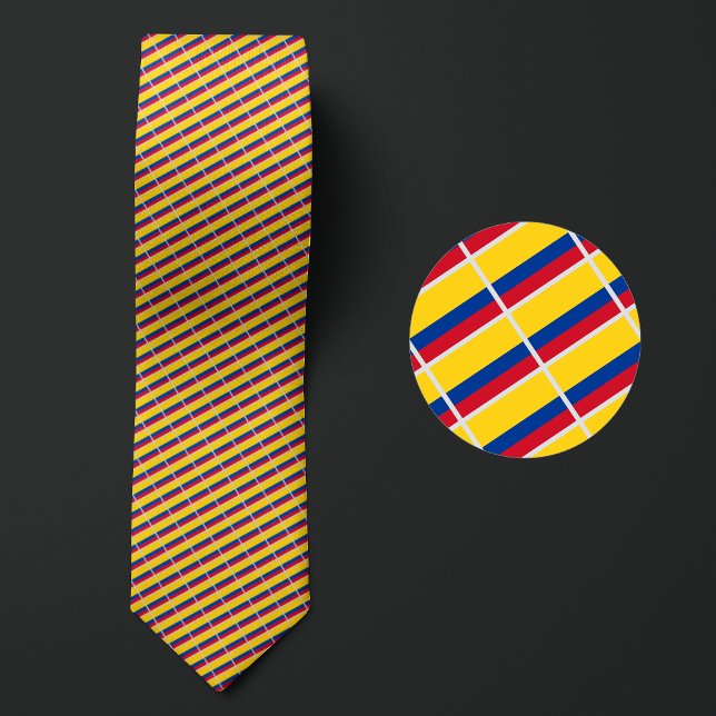Cravate Motif du drapeau de Colombie (Créateur téléchargé)
