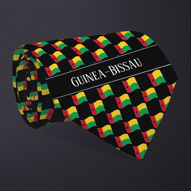 Cravate Motif du drapeau de la Guinée-Bissau (Créateur téléchargé)
