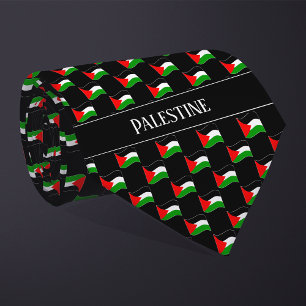 Cravate Motif du drapeau de la Palestine