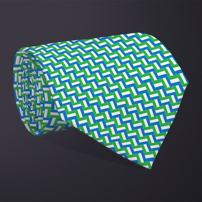 Cravate Motif du drapeau de la Sierra Leone (Créateur téléchargé)