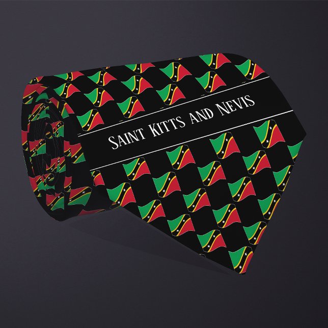 Cravate Motif du drapeau de Saint-Kitts-et-Nevis (Créateur téléchargé)