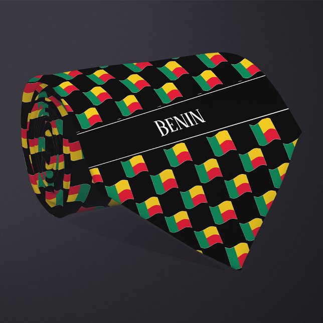 Cravate Motif du drapeau du Bénin (Créateur téléchargé)