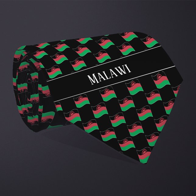Cravate Motif du drapeau du Malawi (Créateur téléchargé)