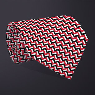 Cravate Motif du drapeau du Yémen