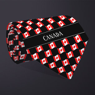 Cravate Motif du drapeau Wavy Canada