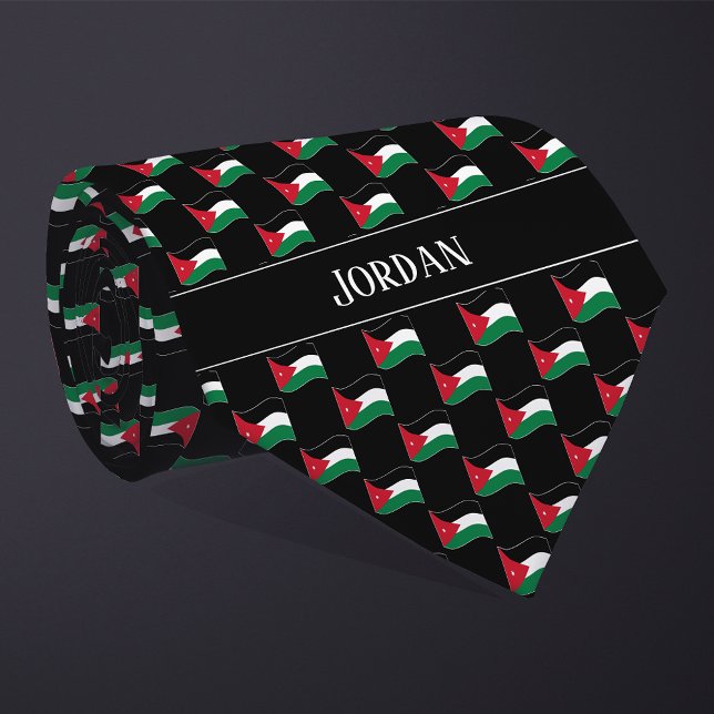Cravate Motif du drapeau wavy Jordan (Créateur téléchargé)