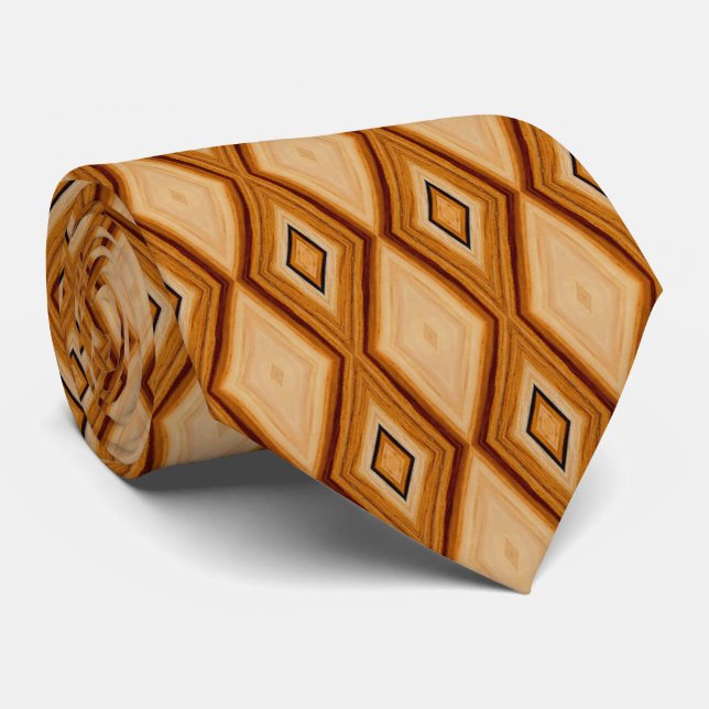 Cravate Motif du grain de bois (Roulé)