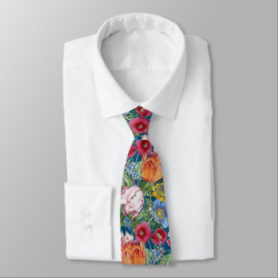 Cravate Motif du jardin des fleurs printanières