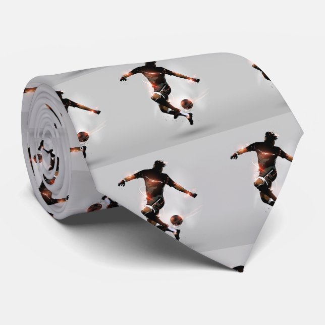 Cravate Motif du joueur de football cool | Sport (Roulé)