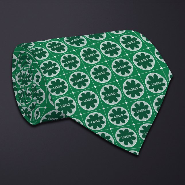 Cravate Motif du logo vert rond (Créateur téléchargé)
