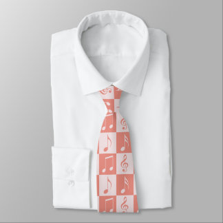 Cravate Motif du vérificateur de musique rose