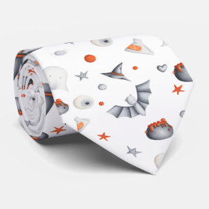 Cravate Motif Éffrayant de la sorcière blanche