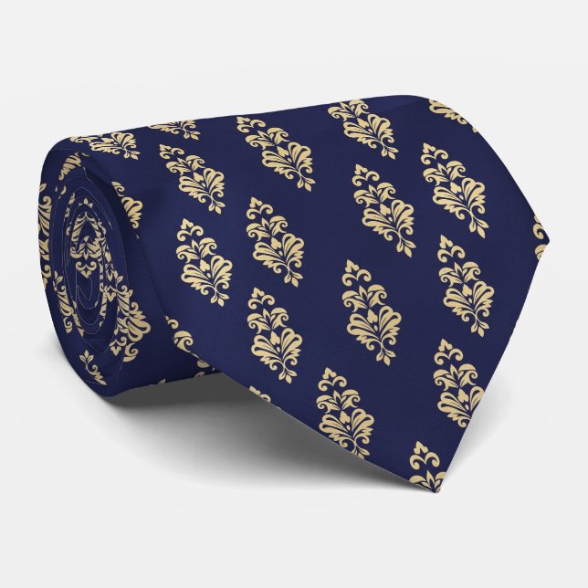 Cravate Motif Élégant Damassé Classique (Roulé)