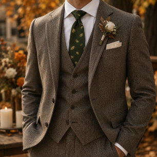 Cravate Motif Élégant d'Automne