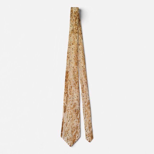 Cravate Motif en bois écorce (Devant)