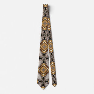 Cravate Motif en bronze doré du kaléidoscope