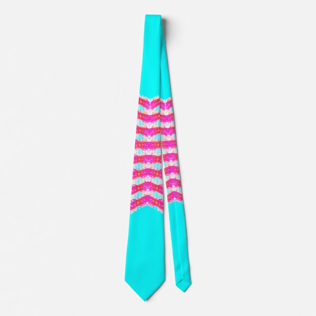 Cravate motif en dentelle rose (Devant)