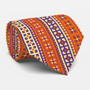 Cravate Motif ethnique géométrique traditionnel