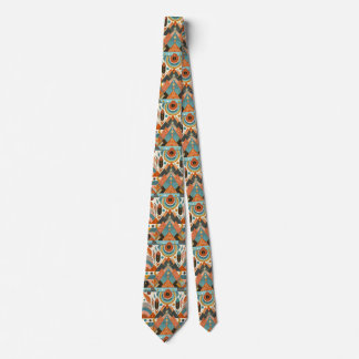 Cravate Motif ethnique tribal africain Terre Multicolores